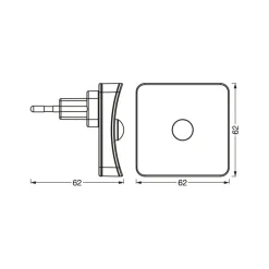 Børn OSRAM Natlys>LED-stikkontaktnattelys LUNETTA SQUARE, sensor RGB