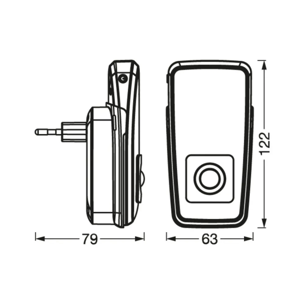 Børn OSRAM LED-stikkontaktnattelys LUNETTA TORCH hvid Akku mobil