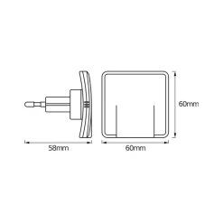 Børn OSRAM Natlys>LED-stikkontaktnattelys LUNETTA SLIM, hvid, indirekte