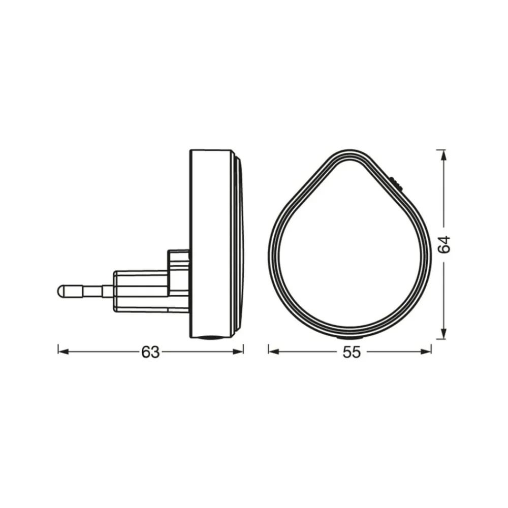 LED-stikkontaktnattelys LUNETTA RAINDROP, sensor, dæmpbar^OSRAM Outlet