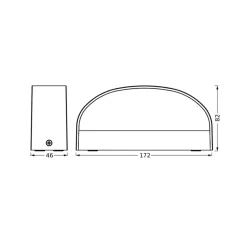 LED-udendørs væglampe ENDURA STYLE ILAY, mørkegrå, IP65^OSRAM Clearance