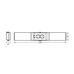 OSRAM LED-underskabsbelysning Socket hvid 3.000 K dæmpbar stikkontakter