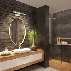 LED-væglampe ORBIS DISC BAR, krom, 40 cm, IP44, CCT^OSRAM New