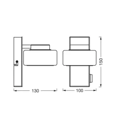 LED-væglampe ORBIS FLAME, sort, metal, IP44 CCT^OSRAM Sale