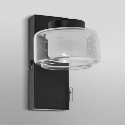 LED-væglampe ORBIS FLAME, sort, metal, IP44 CCT^OSRAM Sale