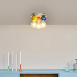 loftlampe Decor Bubble, 3 lyskilder, stål, farvet, E27^OSRAM New