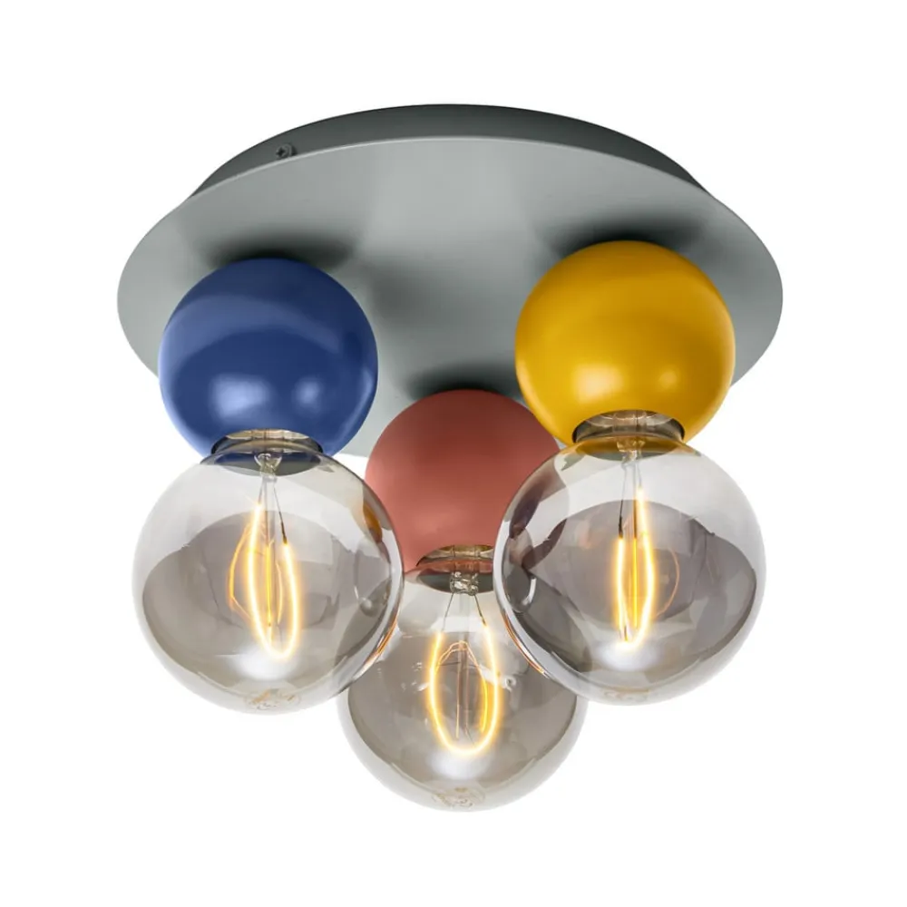 loftlampe Decor Bubble, 3 lyskilder, stål, farvet, E27^OSRAM New