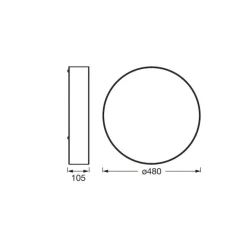 loftlampe ORBIS PARIS, sort, Ø 48 cm tekstil E27^OSRAM