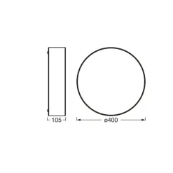 loftlampe ORBIS PARIS, brun, Ø 40 cm, tekstil, E27^OSRAM Online