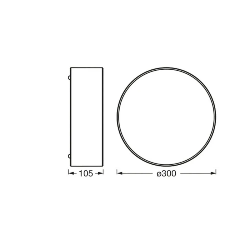 OSRAM loftlampe ORBIS PARIS, sort, Ø 30 cm tekstil E27