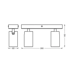 loftspot OCTAGON, hvid, 2 lyskilder, GU10-LED 927 dæmpbar^OSRAM New