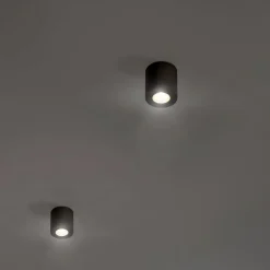 OSRAM loftspot ROUND, sort, Ø 8 cm, metal, GU10