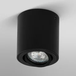 OSRAM loftspot ROUND, sort, Ø 8 cm, metal, GU10