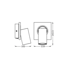 OSRAM loftspotter MERCURY, hvid, 1 spot, GU10-LED 927 dæmpbar