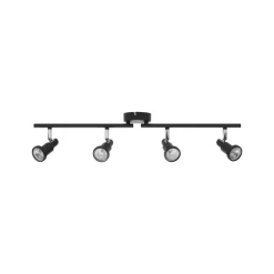 OSRAM Spotlights>loftspotter, sort 4 lyskilder Metal GU10-LED 927 dæmpbar