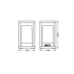 OSRAM SMART+ WiFi LED-batteridrevet bordlampe FRAME, mørkegrå IP44