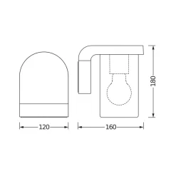 OSRAM Væglamper>udendørs væglampe ENDURA CLASSIC CASCADE, klart glas, IP44