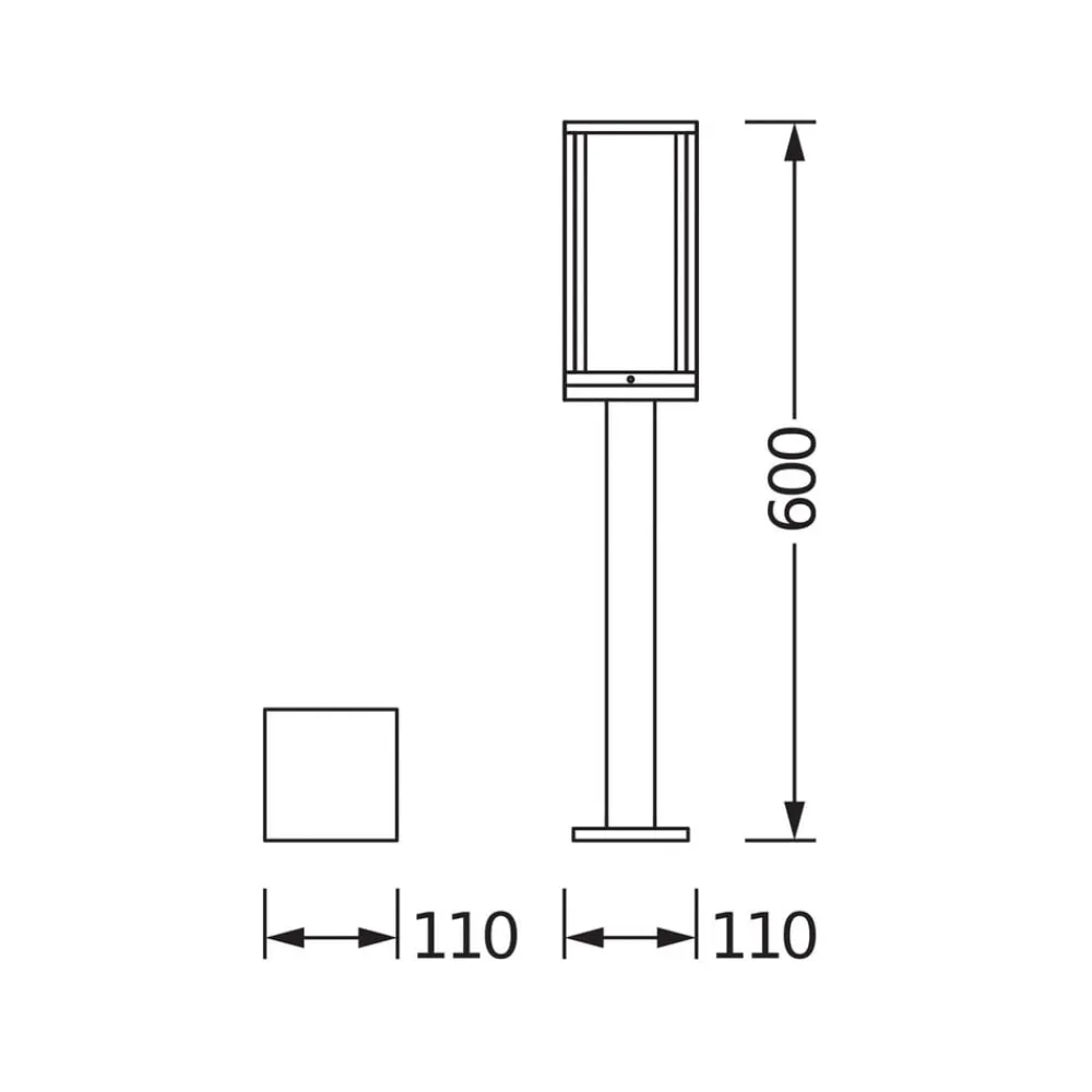 OSRAM Gadebelysning>vejlampe ENDURA CLASSIC FRAME, mørkegrå, 60 cm IP44