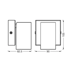 OSRAM vægspot OCTAGON, hvid, 1 lyskilde, GU10-LED 927 dæmpbar