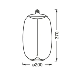 OSRAM Filament Pære>Vintage 1906 Big Elipse Oval, røg E27 818 Filament