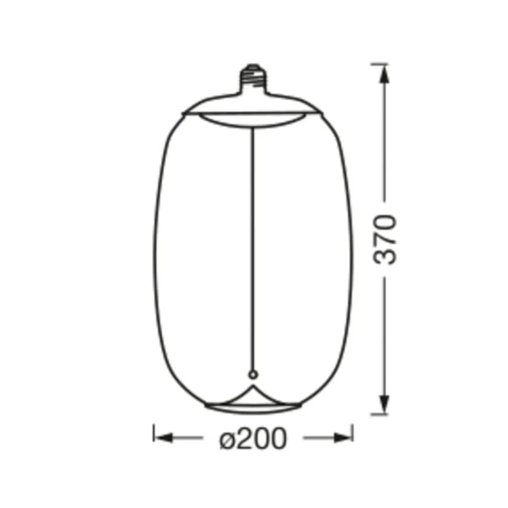 OSRAM Filament Pære>Vintage 1906 Big Elipse Oval, røg E27 818 Filament
