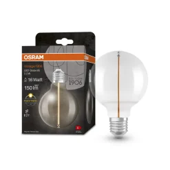 OSRAM Filament Pære>Vintage 1906 LED-Globe G95 E27 2,2W 827 klar
