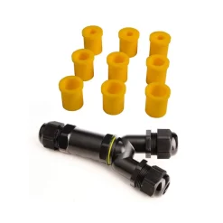 Deko-Light Elektroniske Materialer>Outdoor-multi-Y-kabelstik til 3 kabler, 4-14mm