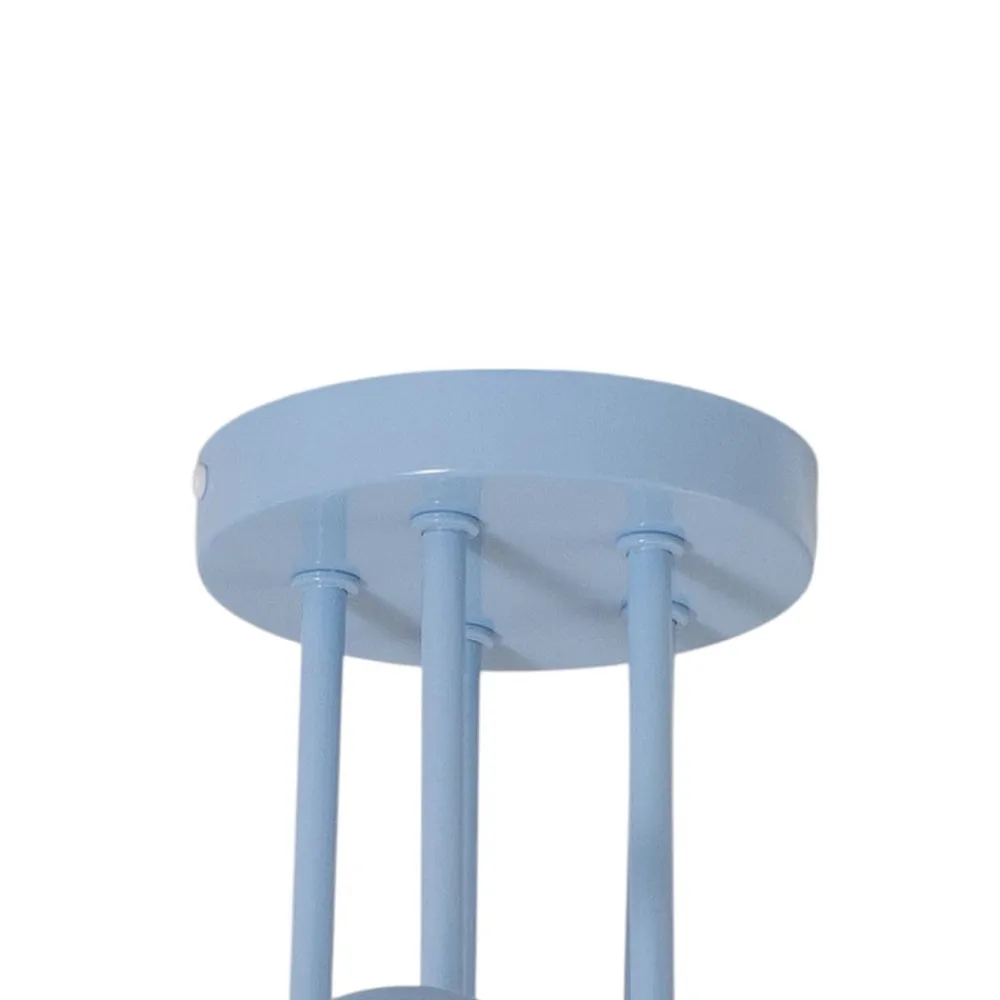 Børn HELAM Loftlamper>Oxford loftlampe, lyseblå, Ø 47 cm, metal, 5 lyskilder