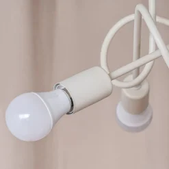 HELAM Oxford loftlampe, sand, Ø 44 cm, metal, 3 lyskilder, E27