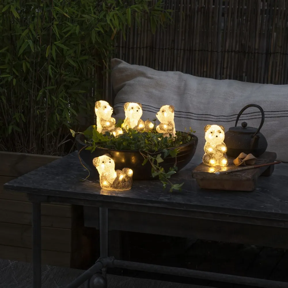 Konstsmide Season Pandabjørn LED-lysfigur, 5 stk som kæde