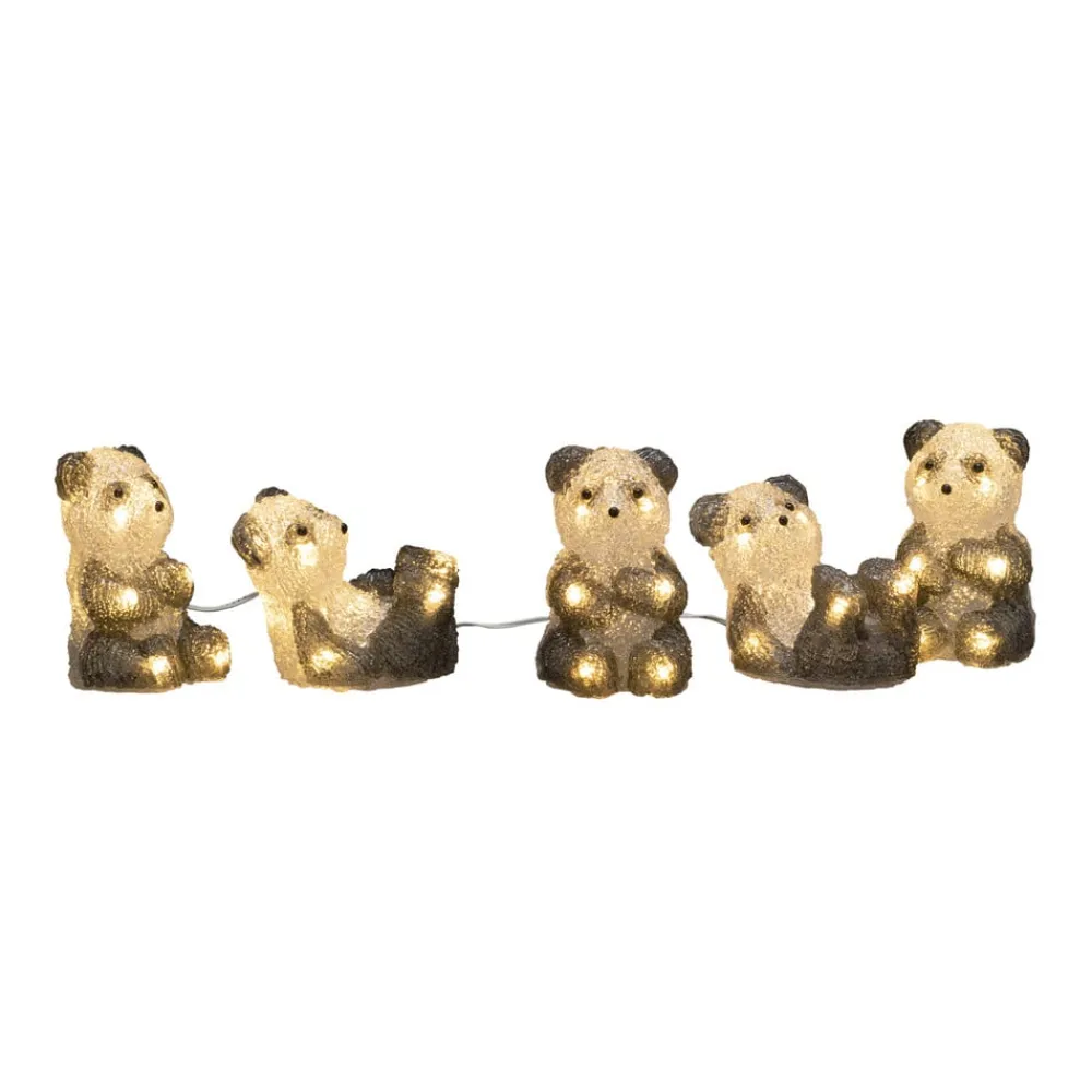 Konstsmide Season Pandabjørn LED-lysfigur, 5 stk som kæde