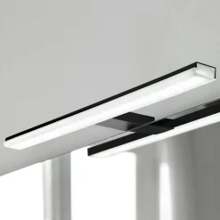 Ebir Væglamper>Pandora LED-spejlbelysning, mat sort, 30,8 cm