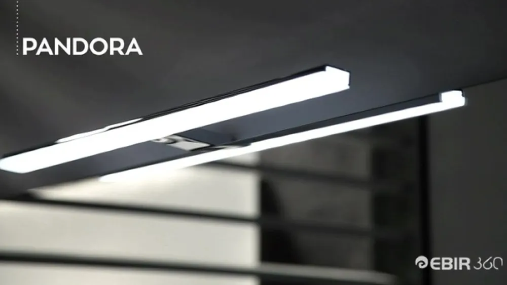 Ebir Væg- Og Spejllamper|Væglamper>Pandora LED-spejlbelysning, mat sort, 45,8 cm