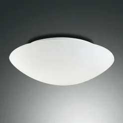 Fabas Luce Pandora loftslampe, Ø 25 cm, glas, hvid