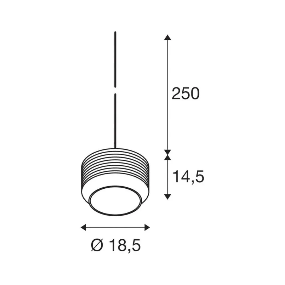 SLV Pendellamper>Pantilo Rope 19 hængelampe, brun/amber/guld, glas, Ø 19 cm