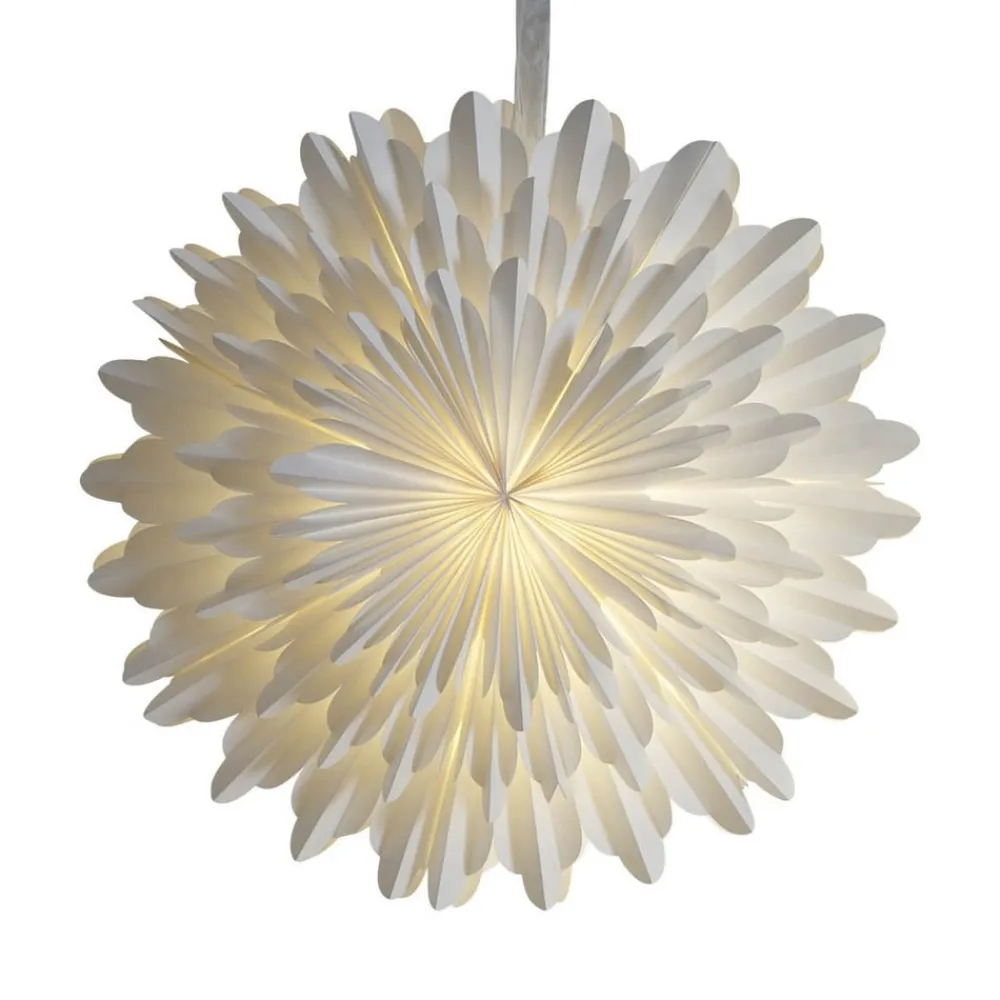 STAR TRADING Dekorationsbelysning|Julepynt>Papirstjerne Snow, Ø 50 cm, hvid, 3-lags, papir