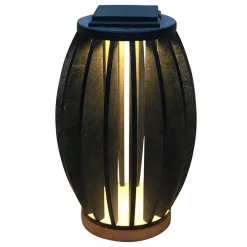 Pastek LED-solcellelampe af teaktræ med sensor^Les Jardins Clearance