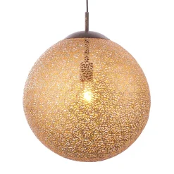 Paul Neuhaus Pendellamper>Greta hængelampe, Ø 40 cm, guldfarvet, metal