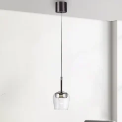 Q-Smart-Home Pendellamper>Paul Neuhaus Hængelampe Q-Kon sølvfarvet Ø 21 cm