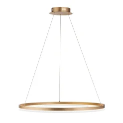 LED-hængelampe Titus, Ø 80 cm, messing, dæmpbar^Paul Neuhaus Hot