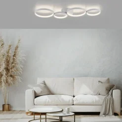 Paul Neuhaus Loftlamper|Loftlamper>LED-loftlampe Kiringe, hvid, metal, dæmpbar