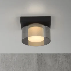 Paul Neuhaus LED-loftlampe Rika, Ø 15 cm, glas, dæmpbar