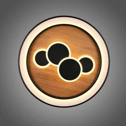 LED-loftlampe Eliza, olieret eg, Ø 60 cm^Paul Neuhaus Sale