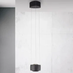 Paul Neuhaus LED-pendellampe Q-Stretto, sort, Ø 14,5 cm