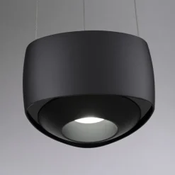 Paul Neuhaus LED-pendellampe Q-Stretto, sort, Ø 14,5 cm