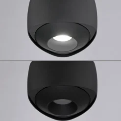 Paul Neuhaus LED-pendellampe Q-Stretto, sort, Ø 14,5 cm