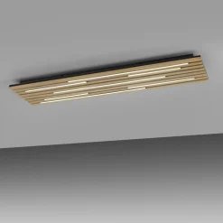 Q-Smart-Home Paul Neuhaus Loftlampe Q-Acoustic træ 115 x 31 cm