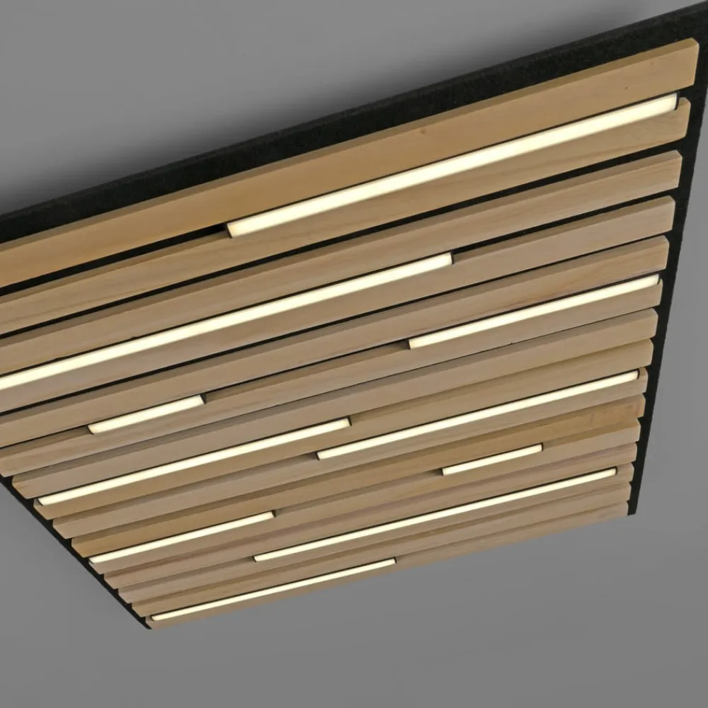 Q-Smart-Home Loftlamper|Loftlamper>Paul Neuhaus Loftlampe Q-Acoustic træ 62 x 62 cm