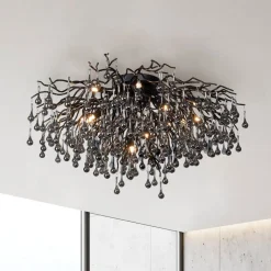 Paul Neuhaus Loftlamper>loftslampe Icicle, 14 lys, sort