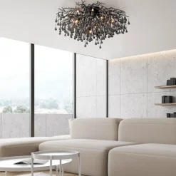 Paul Neuhaus Loftlamper>loftslampe Icicle, 14 lys, sort